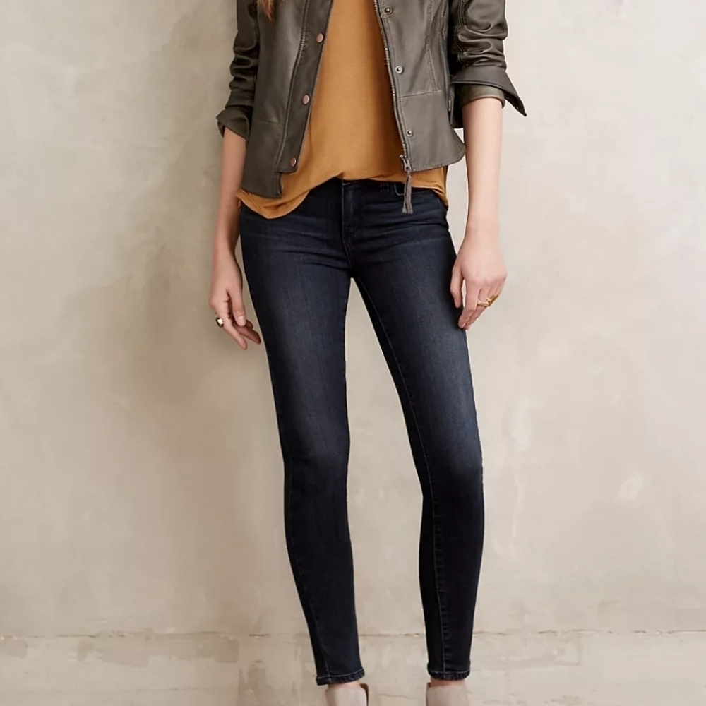 Anthropology x Paige Verdugo Ankle Bradyn dark Wash skinny stretchy jeans